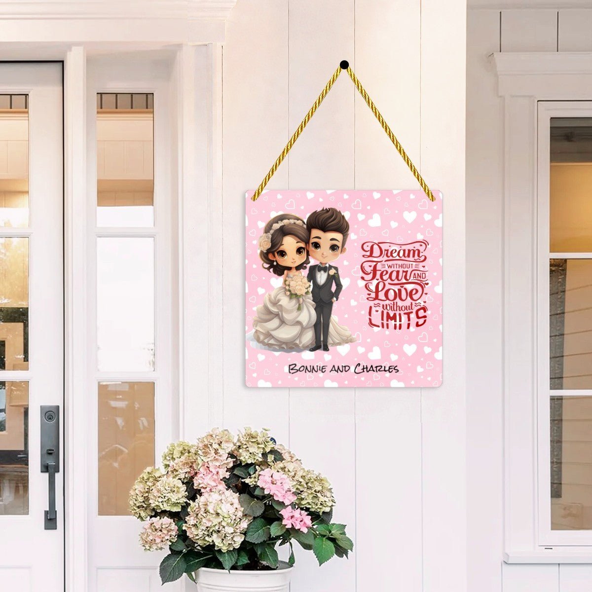 Artistic Square Acrylic Pendant | Designer Romantic Decor | BuyEcEc - Pendants & Ornaments - BuyEcEc