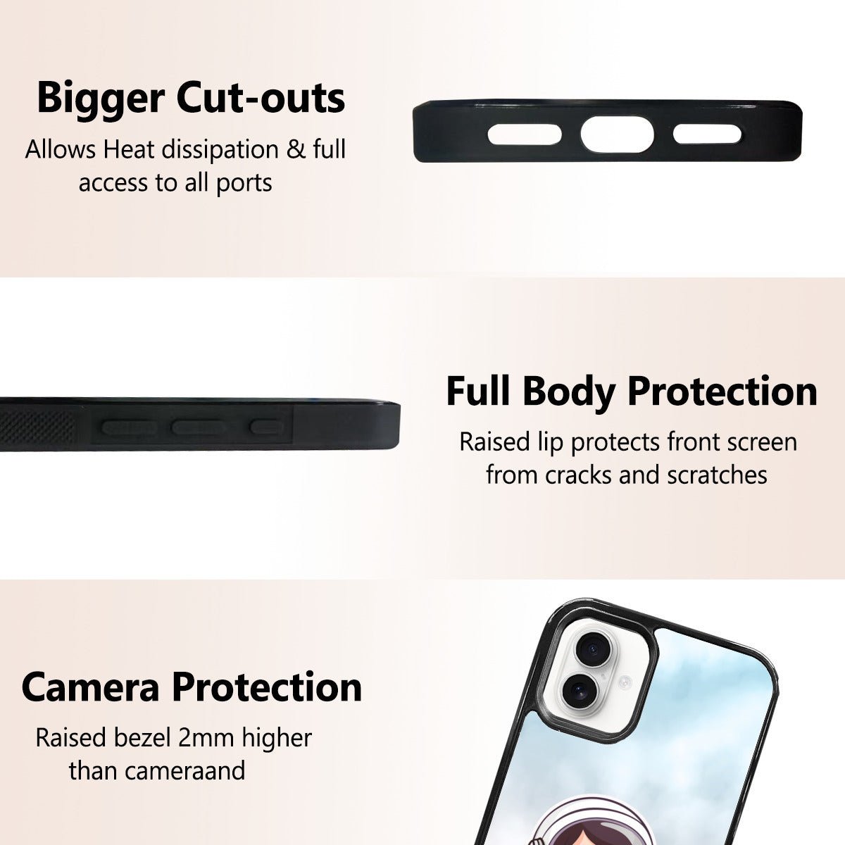 Astronaut Mirror Phone Case for iPhone 16 Plus: Explore the Universe - iphoneCases - BuyEcEc