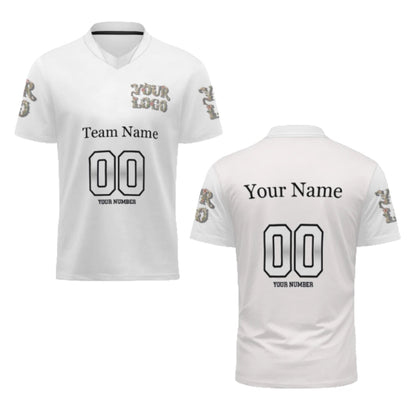AW003 Custom V-Neck Men's Soccer Jersey – Team Name & Number Personalization - Apparel - BuyEcEc