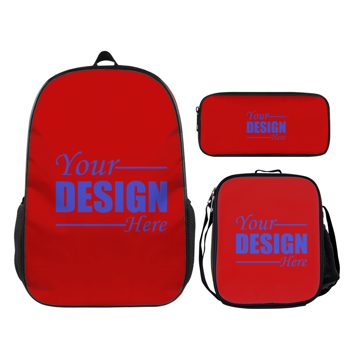 Backpack & Insulated Lunch Bag & Pencil Case Set – Custom Design - Storage - BuyEcEc