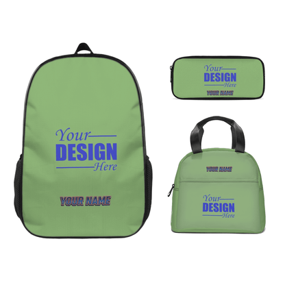 Backpack & Insulated Lunch Bag & Pencil Case Set – Custom Design - Storage - BuyEcEc