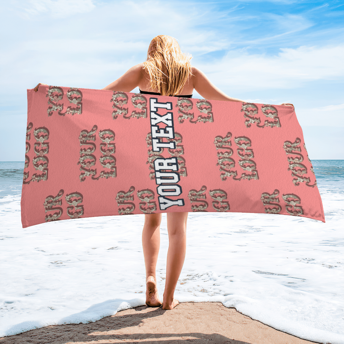 Beach Towel Cotton - Polyester Blend Heat Transfer - BuyEcEc