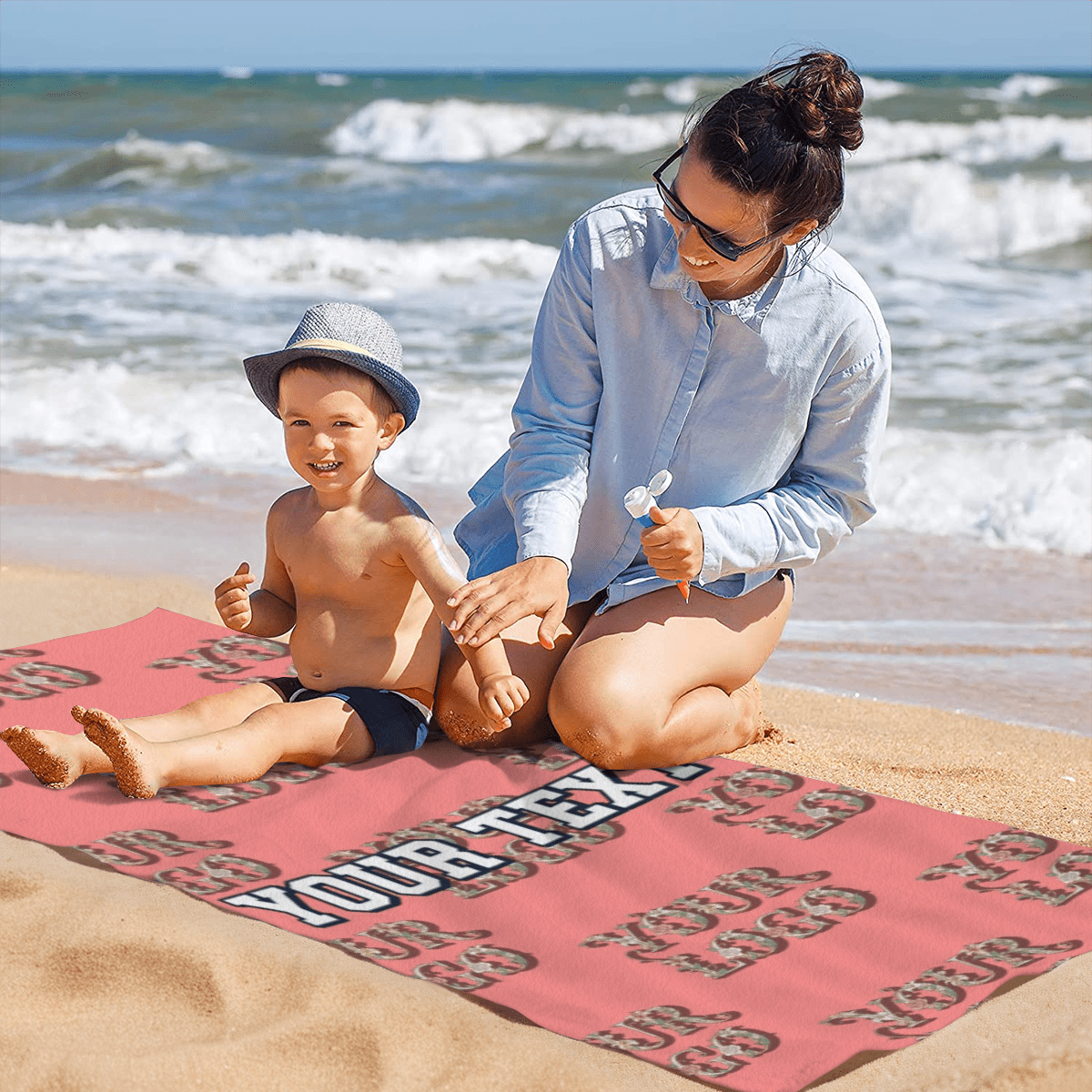 Beach Towel Cotton - Polyester Blend Heat Transfer - BuyEcEc