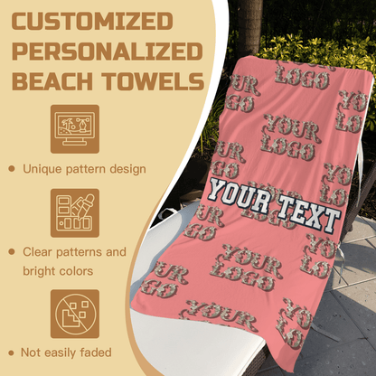 Beach Towel Cotton - Polyester Blend Heat Transfer - BuyEcEc