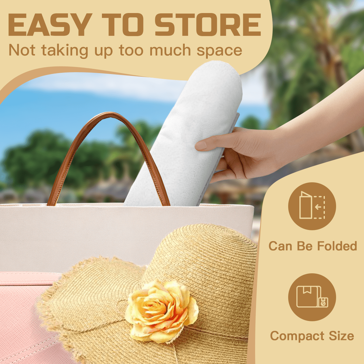 Beach Towel Cotton - Polyester Blend Heat Transfer - BuyEcEc