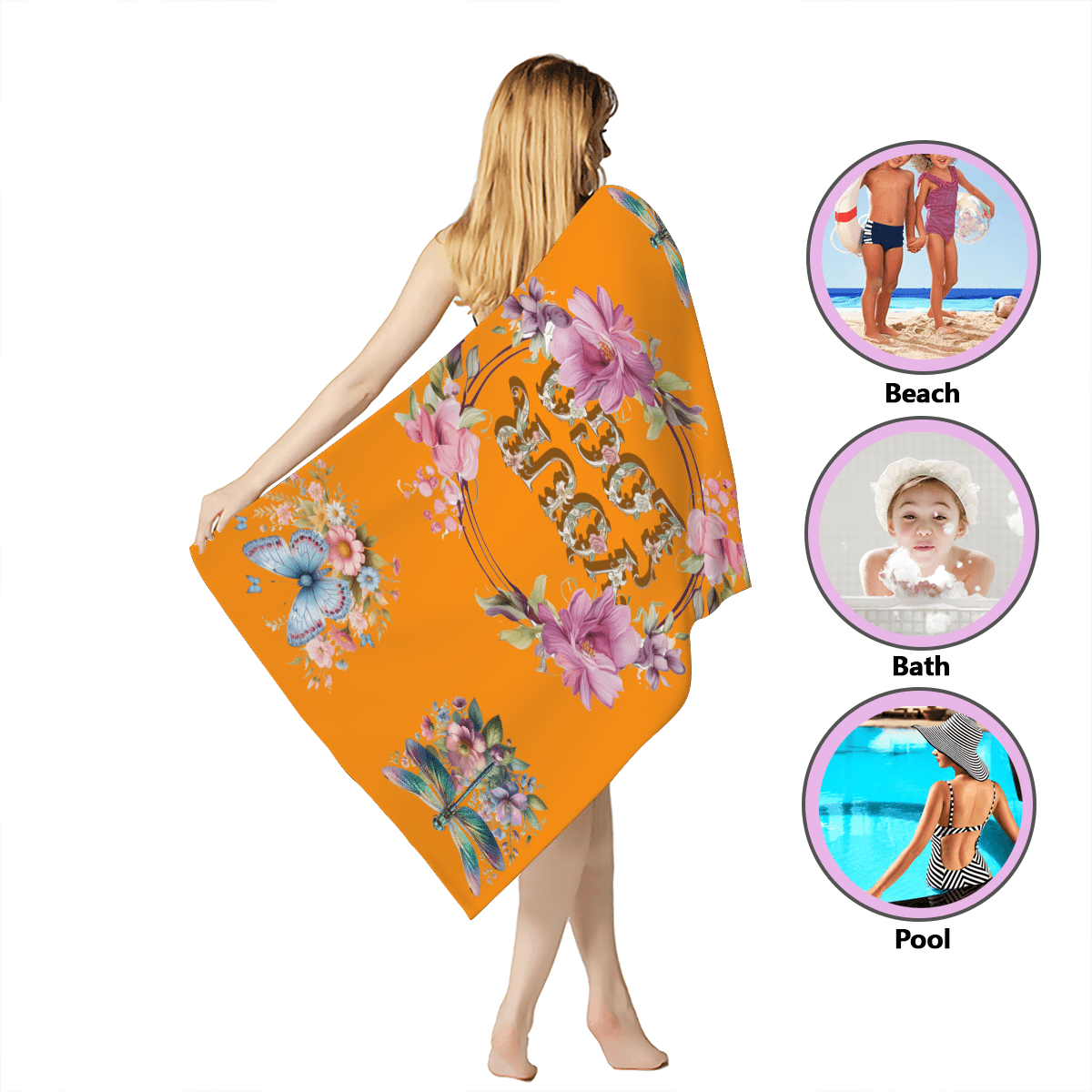 Beach Towel Microfiber Standard Heat Transfer - BuyEcEc