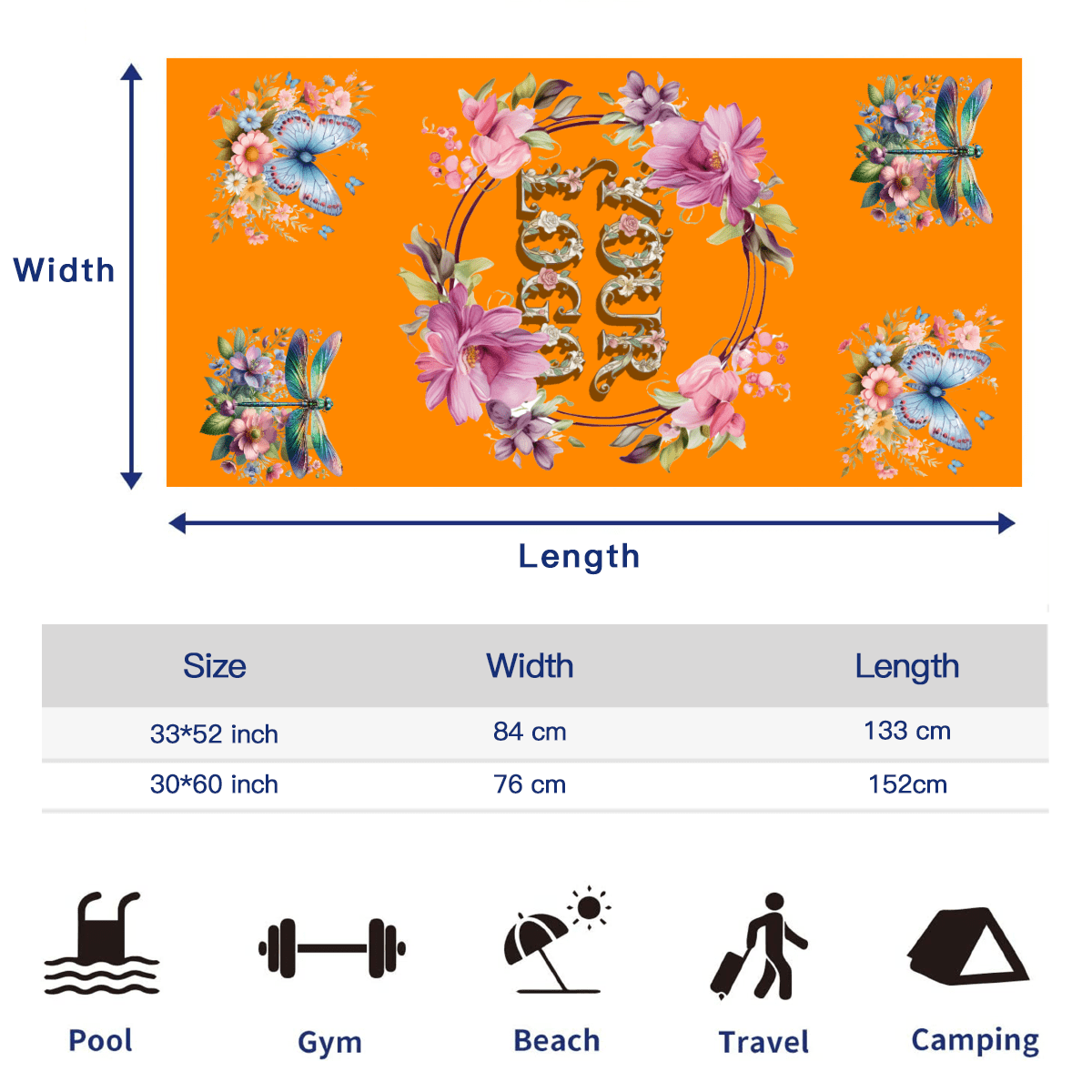 Beach Towel Microfiber Standard Heat Transfer - BuyEcEc