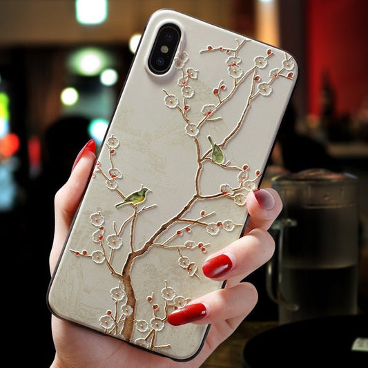 iPhone Case Birds Tree Embossed- iPhoneCases - BuyEcEc