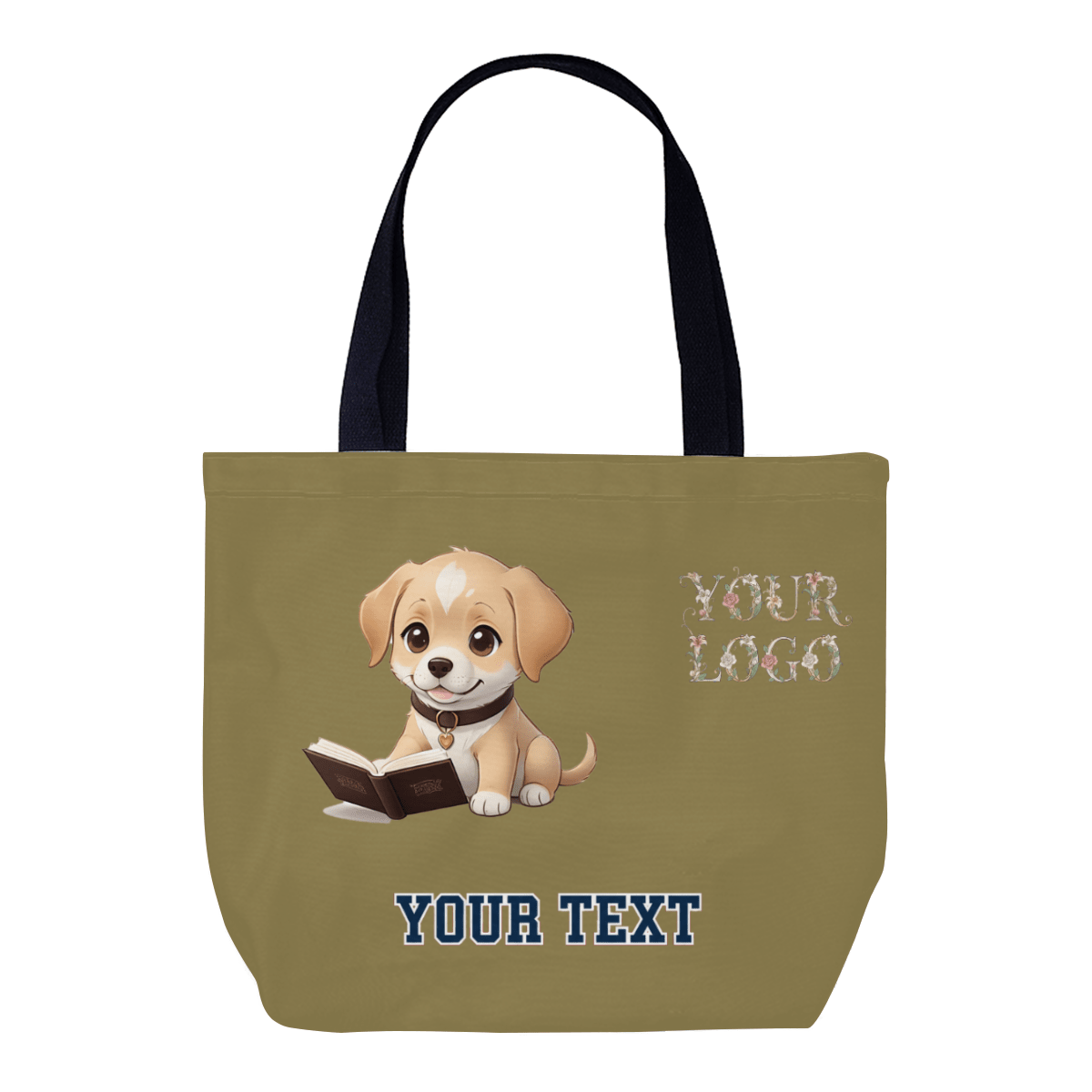 Canvas Tote Bag – Custom Text (Dark) - Storage - BuyEcEc