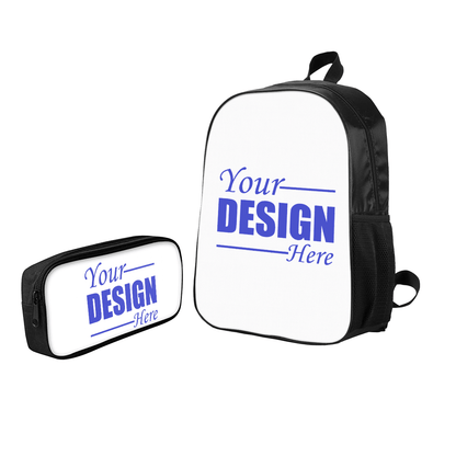 Casual Backpack with Fishbone Design & Pencil Case – Custom Design - Storage - BuyEcEc