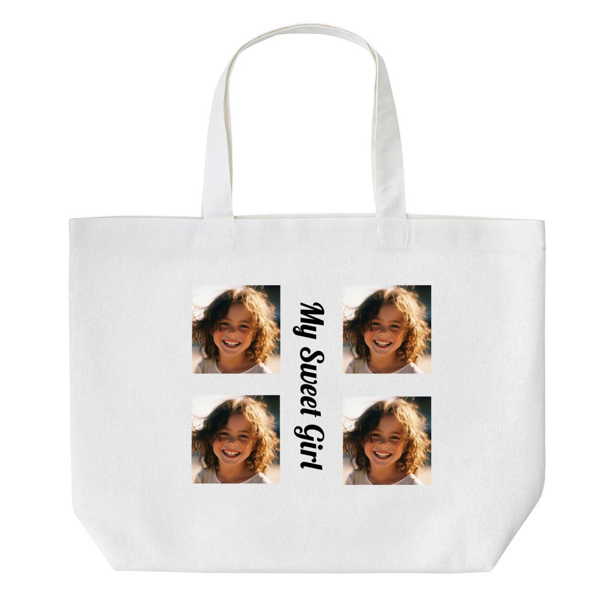 Custom 4 - Photo Canvas Tote Bag | Personalized Photo Collage ToteTote Bag Name Personalized - ToteBags - BuyEcEc