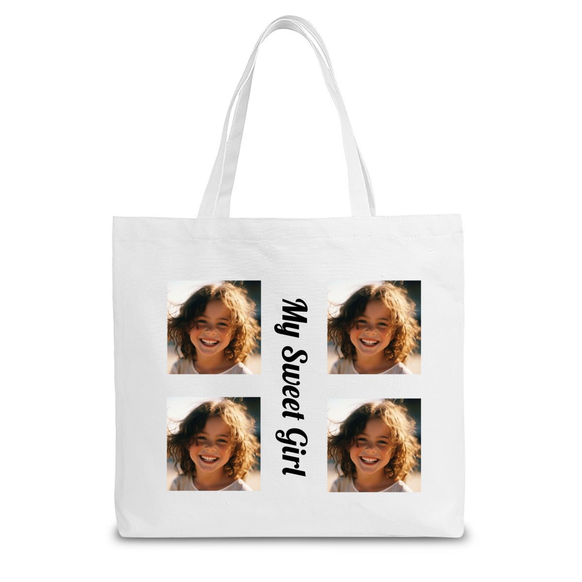 Custom 4 - Photo Canvas Tote Bag | Personalized Photo Collage ToteTote Bag Name Personalized - ToteBags - BuyEcEc