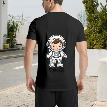 Custom Astronaut T-Shirt for Men (200g) - Astronaut & Text Tee - BuyEcEc