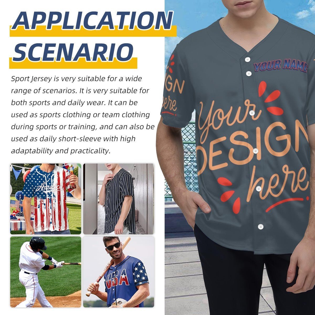 Custom Baseball Uniform – Team Name & Number Personalization - Sport - BuyEcEc