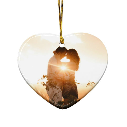 Custom Ceramic Heart Pendant | Photo Ornament | BuyEcEc - Pendants & Ornaments - BuyEcEc