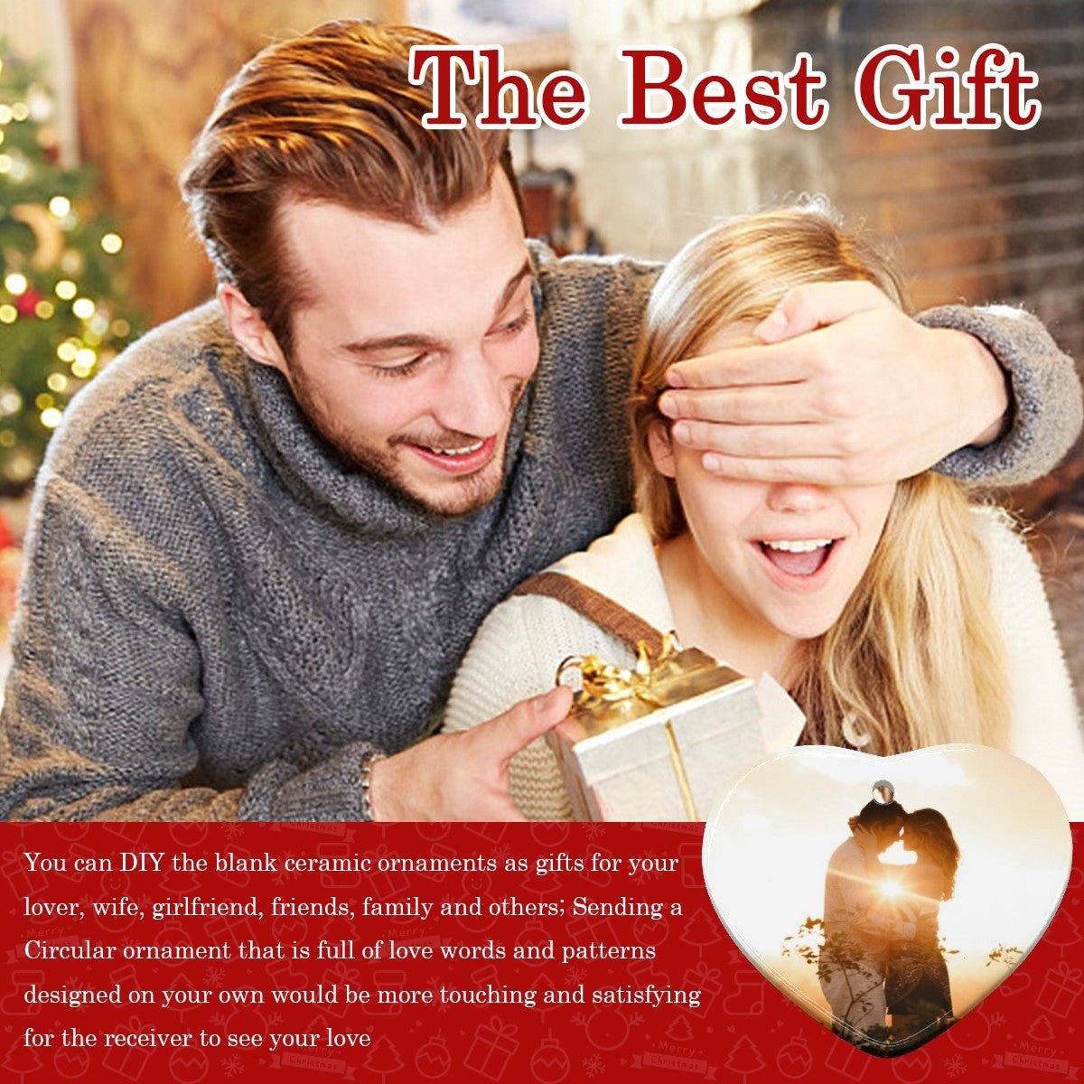 Custom Ceramic Heart Pendant | Photo Ornament | BuyEcEc - Pendants & Ornaments - BuyEcEc