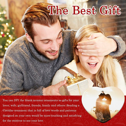 Custom Ceramic Heart Pendant | Photo Ornament | BuyEcEc - Pendants & Ornaments - BuyEcEc