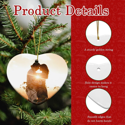 Custom Ceramic Heart Pendant | Photo Ornament | BuyEcEc - Pendants & Ornaments - BuyEcEc