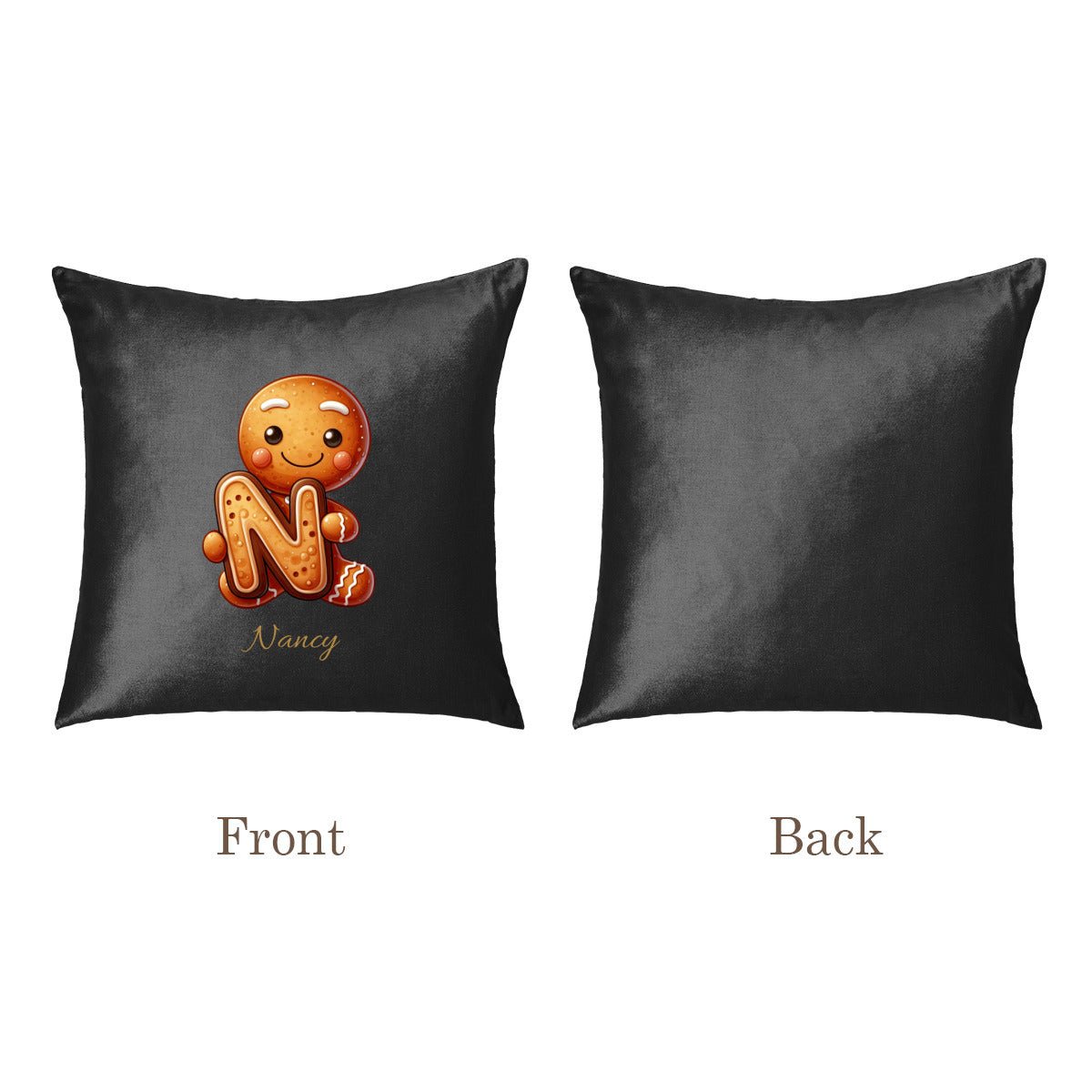 Custom Christmas Monogram Pillow | Personalized Holiday Initial & Name - Pillowcases - BuyEcEc