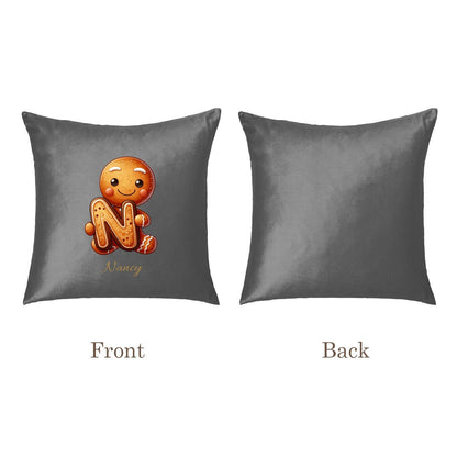 Custom Christmas Monogram Pillow | Personalized Holiday Initial & Name - Pillowcases - BuyEcEc