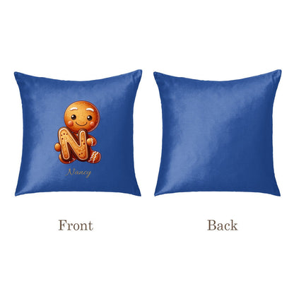 Custom Christmas Monogram Pillow | Personalized Holiday Initial & Name - Pillowcases - BuyEcEc