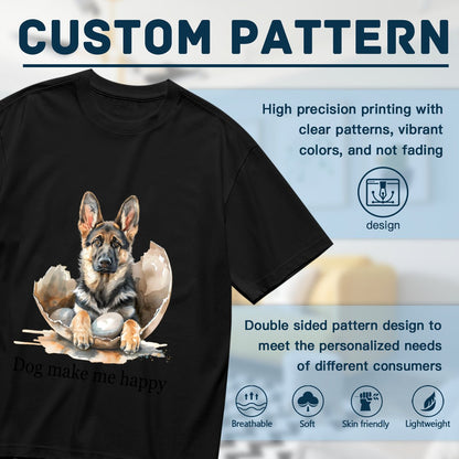 Custom German Shepherd T-Shirt for Men (200g) - Dog Graphic - BuyEcEc