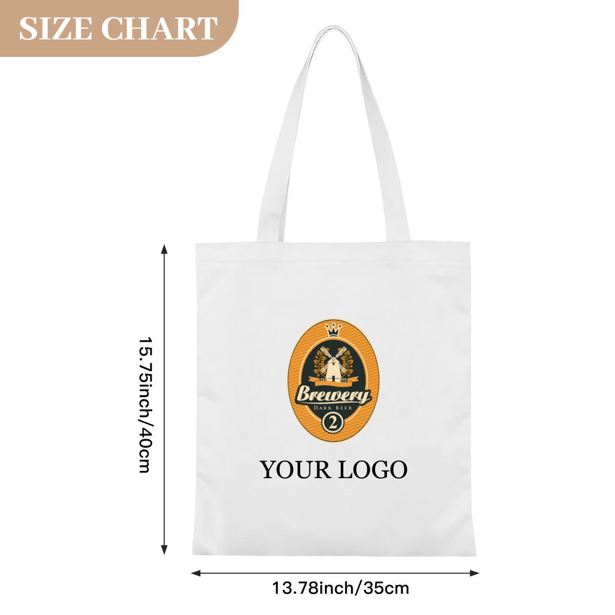 Custom Logo Canvas Tote Bag | Personalized Large Travel Bag - ToteBags - BuyEcEc