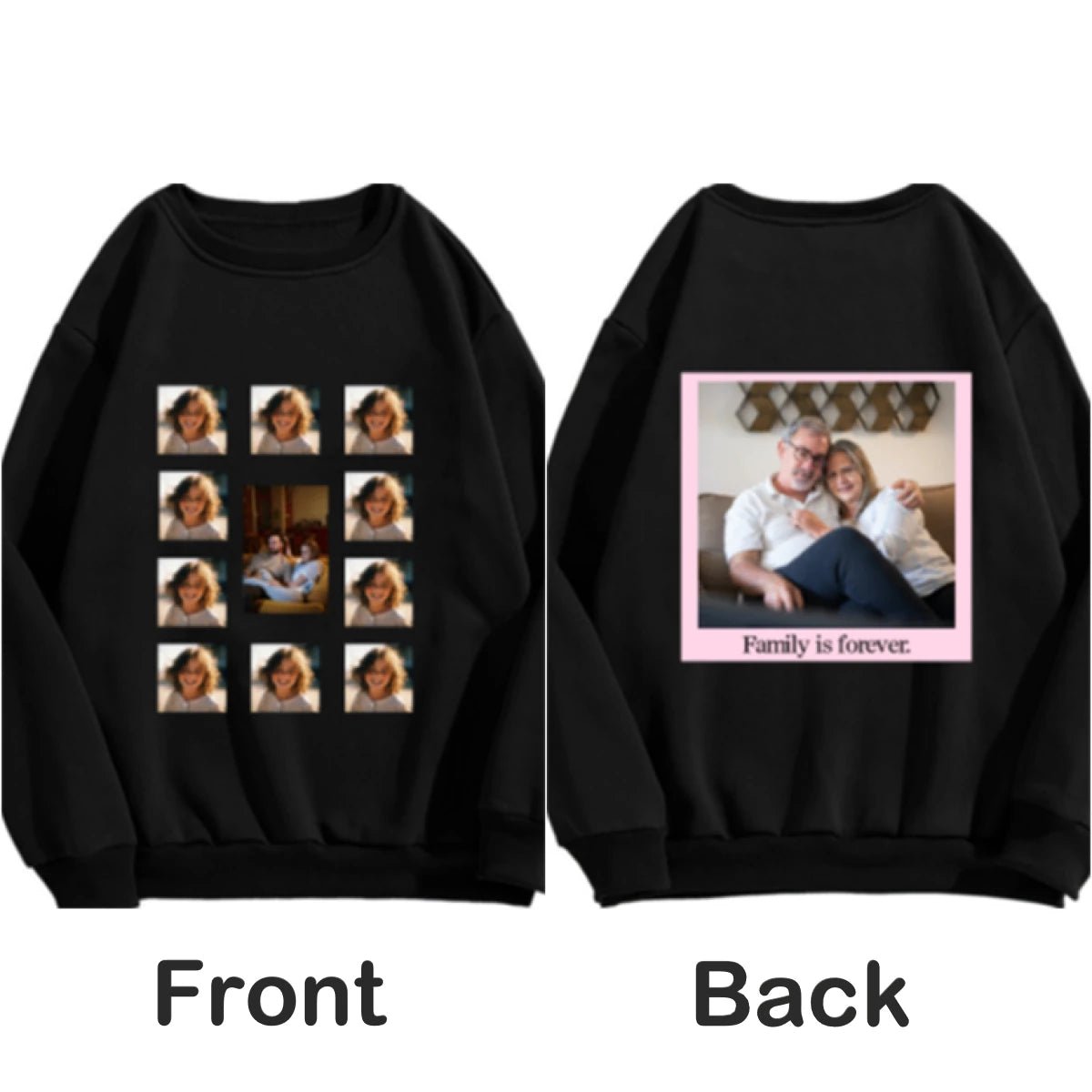 Custom Photo Collage Hoodie (280GSM) - Double - Sided Print - BuyEcEc