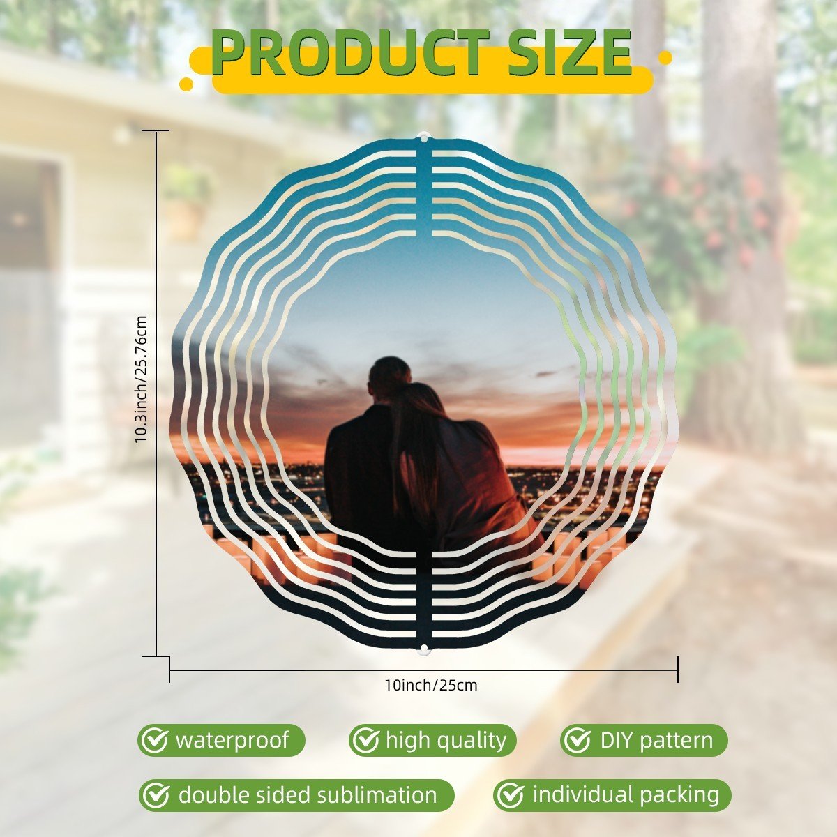 Custom Photo Mandala Wind Chime | Personalized 3D Decor | BuyEcEc - Pendants & Ornaments - BuyEcEc