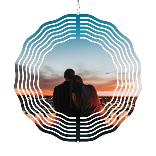 Custom Photo Mandala Wind Chime | Personalized 3D Decor | BuyEcEc - Pendants & Ornaments - BuyEcEc