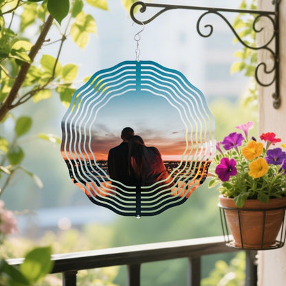 Custom Photo Mandala Wind Chime | Personalized 3D Decor | BuyEcEc - Pendants & Ornaments - BuyEcEc