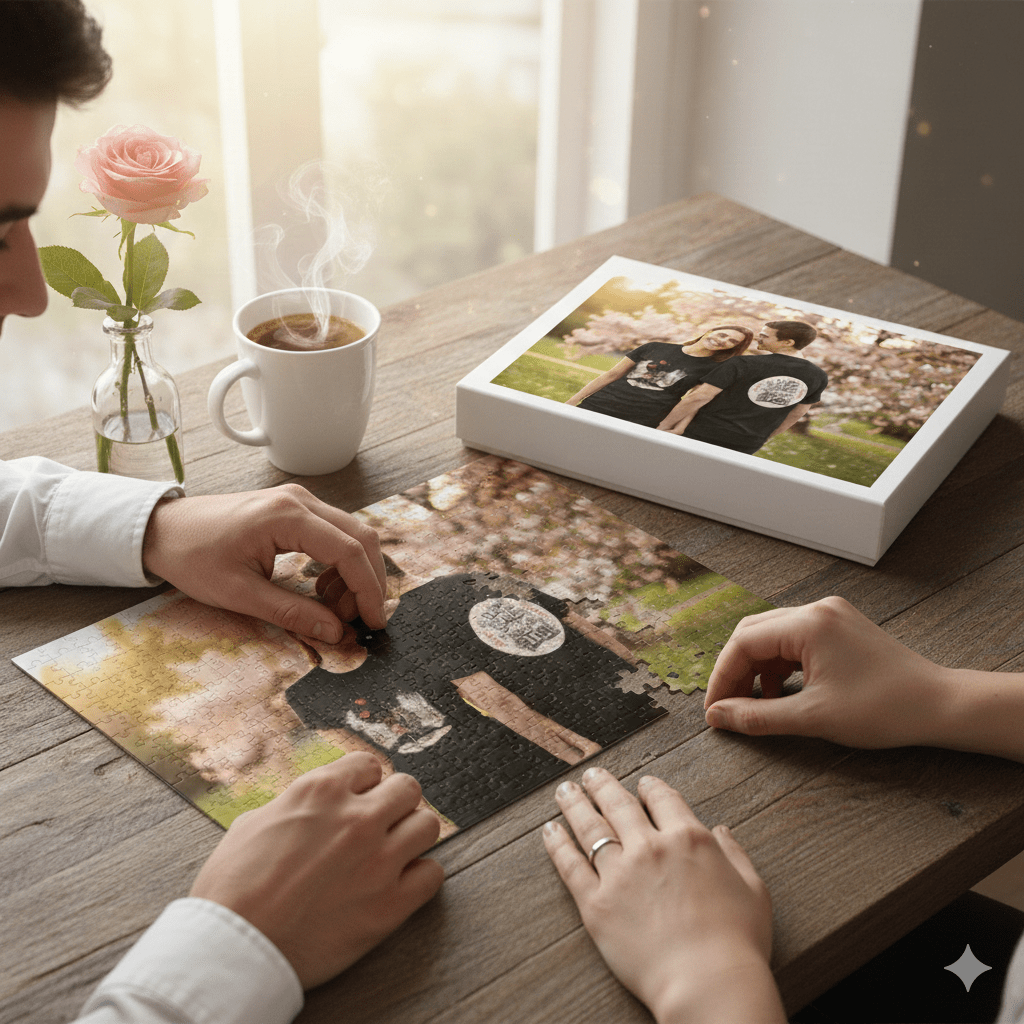 Custom Photo Puzzle Horizontal | Personalized Couple Jigsaw Gift - Jigsaw Puzzle - BuyEcEc