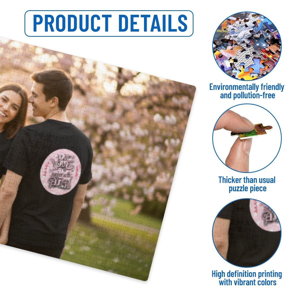 Custom Photo Puzzle Horizontal | Personalized Couple Jigsaw Gift - Jigsaw Puzzle - BuyEcEc