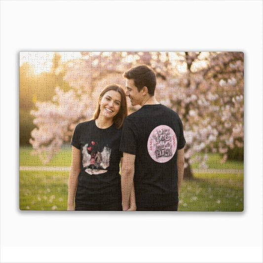 Custom Photo Puzzle Horizontal | Personalized Couple Jigsaw Gift - Jigsaw Puzzle - BuyEcEc