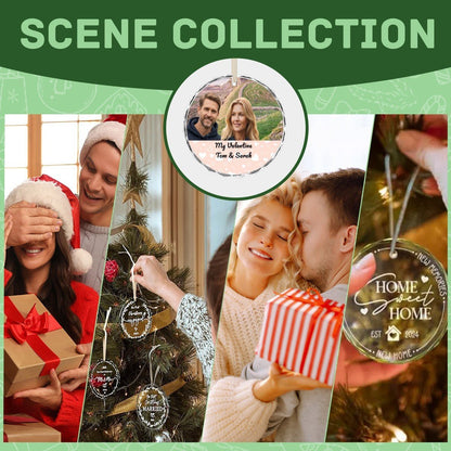Custom Photo Round Glass Ornament | Personalized Crystal | BuyEcEc - Pendants & Ornaments - BuyEcEc