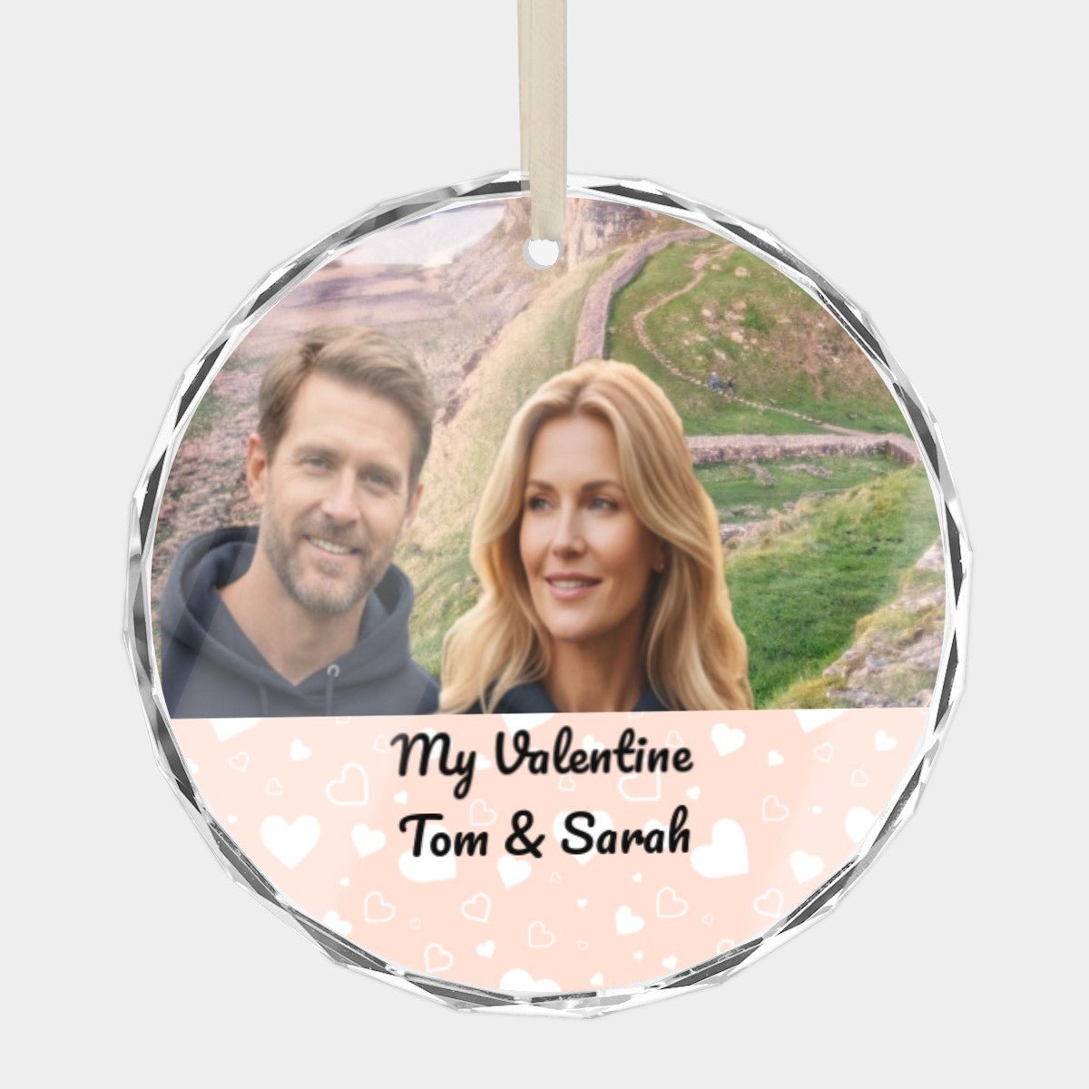 Custom Photo Round Glass Ornament | Personalized Crystal | BuyEcEc - Pendants & Ornaments - BuyEcEc