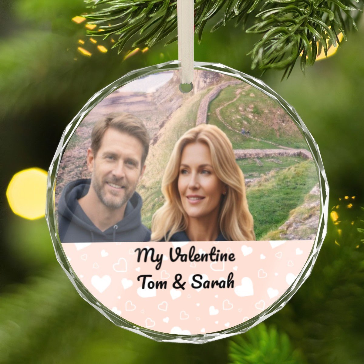Custom Photo Round Glass Ornament | Personalized Crystal | BuyEcEc - Pendants & Ornaments - BuyEcEc