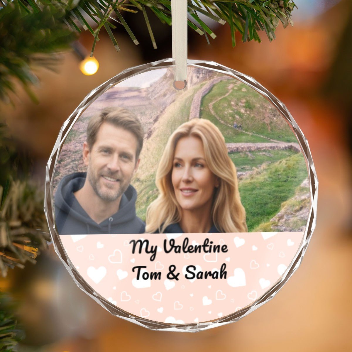 Custom Photo Round Glass Ornament | Personalized Crystal | BuyEcEc - Pendants & Ornaments - BuyEcEc