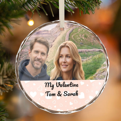 Custom Photo Round Glass Ornament | Personalized Crystal | BuyEcEc - Pendants & Ornaments - BuyEcEc