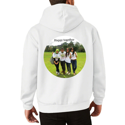Custom Photo Text Hoodie (280GSM) - Men's Back Print - BuyEcEc