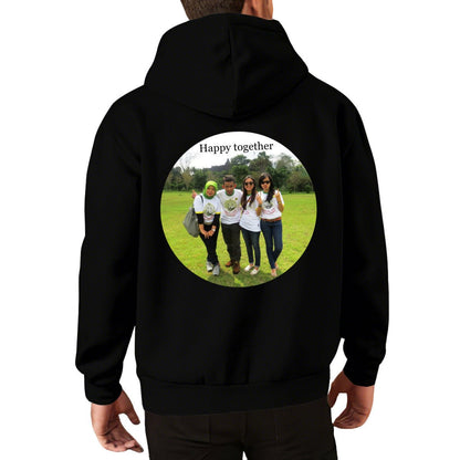 Custom Photo Text Hoodie (280GSM) - Men's Back Print - BuyEcEc