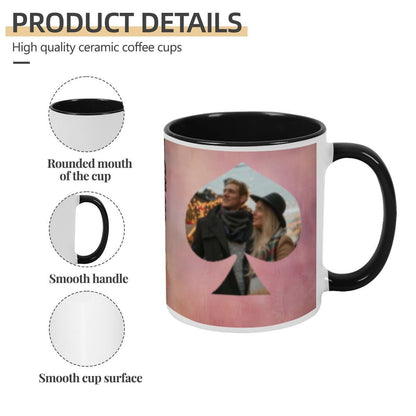 Custom Photo Two - Color Mug 11oz Spade - Mugs - BuyEcEc