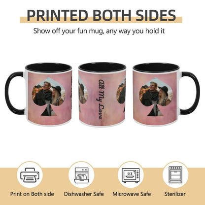 Custom Photo Two - Color Mug 11oz Spade - Mugs - BuyEcEc