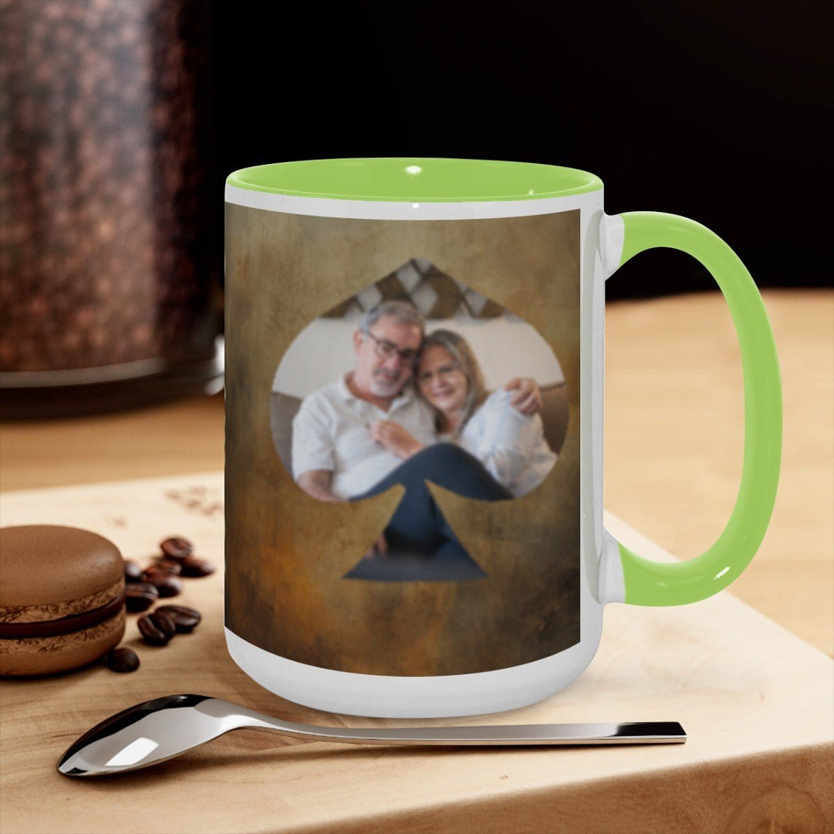 Custom Photo Two - Color Mug 15oz Spade - Mugs - BuyEcEc