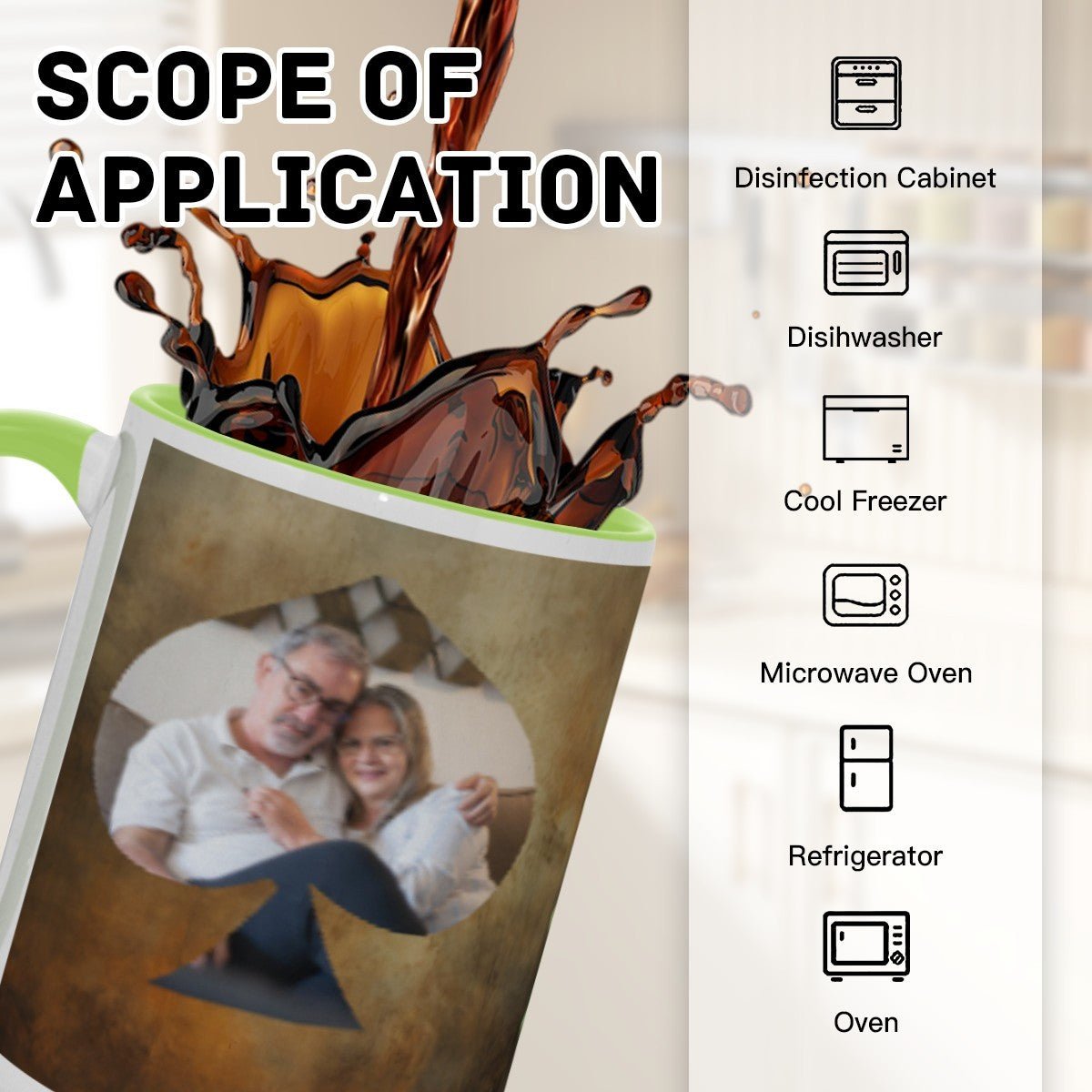 Custom Photo Two - Color Mug 15oz Spade - Mugs - BuyEcEc