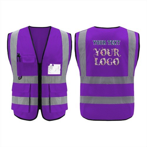 Custom Printed Hi - Vis Safety Vest | High - Visibility Reflective Workwear - Workwear - BuyEcEc