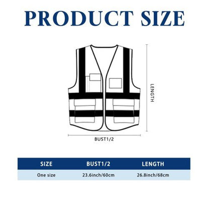 Custom Printed Hi - Vis Safety Vest | High - Visibility Reflective Workwear - Workwear - BuyEcEc
