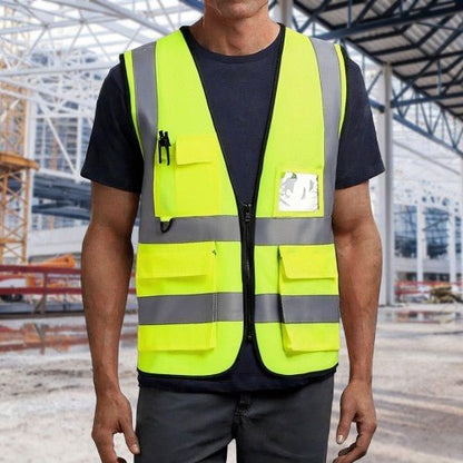 Custom Printed Hi - Vis Safety Vest | High - Visibility Reflective Workwear - Workwear - BuyEcEc
