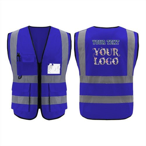 Custom Printed Hi - Vis Safety Vest | High - Visibility Reflective Workwear - Workwear - BuyEcEc