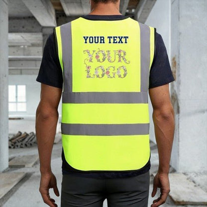 Custom Printed Hi - Vis Safety Vest | High - Visibility Reflective Workwear - Workwear - BuyEcEc
